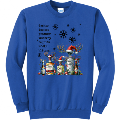 Whiskey Bottle Christmas Unisex Sweatshirt