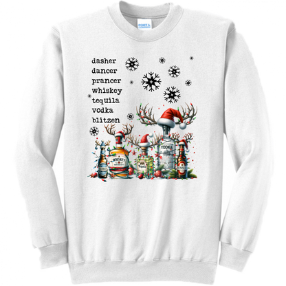 Whiskey Bottle Christmas Unisex Sweatshirt