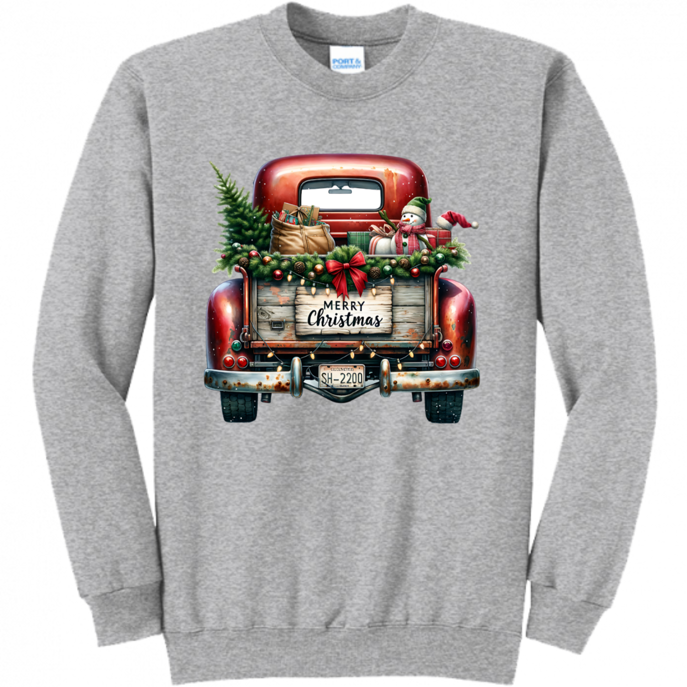 Red Christmas Truck Unisex Sweatshirt