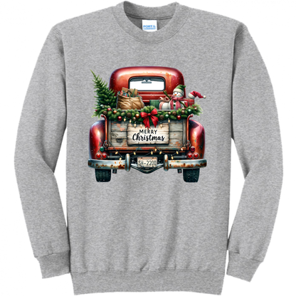 Red Christmas Truck Unisex Sweatshirt