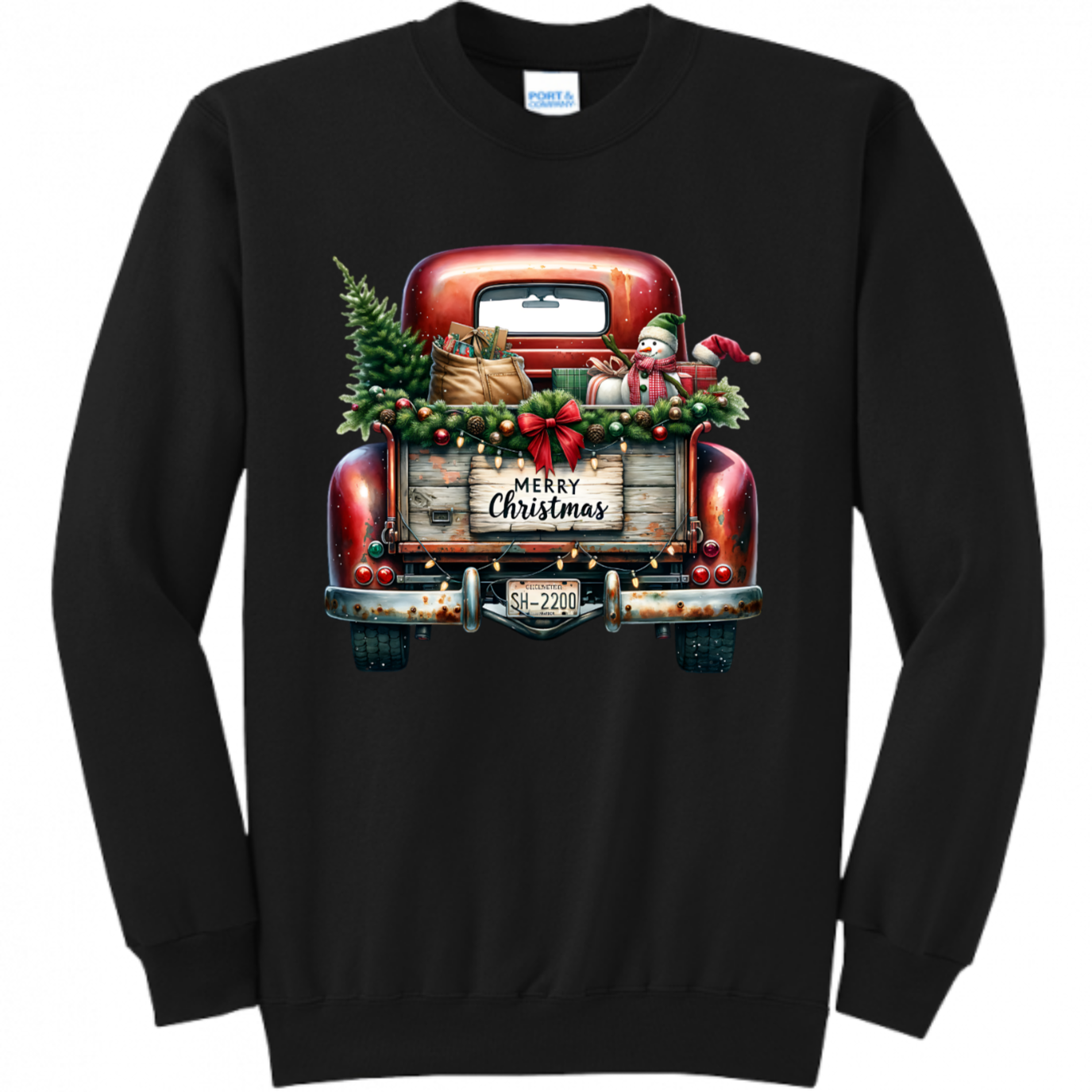Red Christmas Truck Unisex Sweatshirt