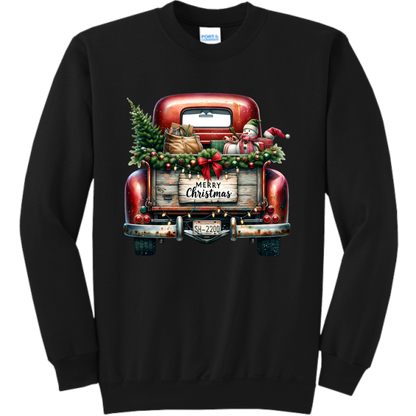Red Christmas Truck Unisex Sweatshirt