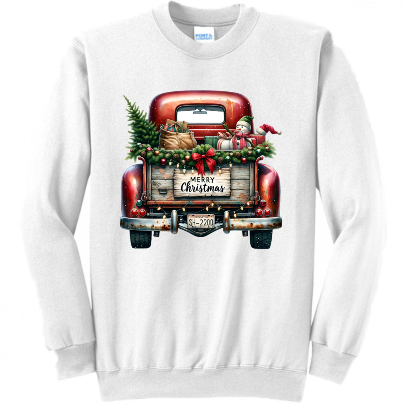 Red Christmas Truck Unisex Sweatshirt