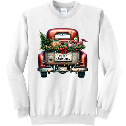 Red Christmas Truck Unisex Sweatshirt