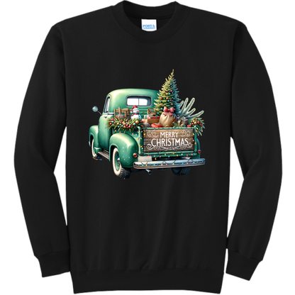 Green Christmas Truck Unisex Sweatshirt