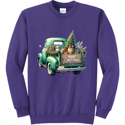 Green Christmas Truck Unisex Sweatshirt