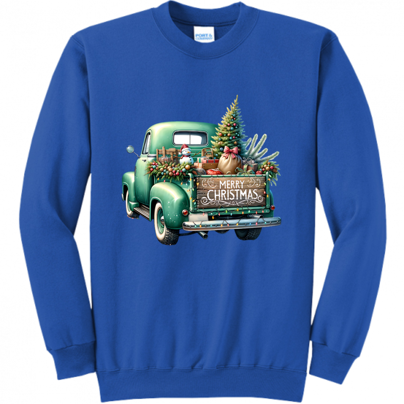 Green Christmas Truck Unisex Sweatshirt