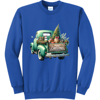 Green Christmas Truck Unisex Sweatshirt